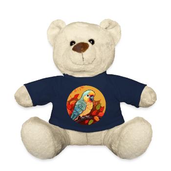 Perroquet d’automne: coucher de soleil et feuillage - Nounours - bleu marine - Devant