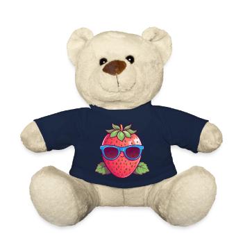 Coole Kawaii-Erdbeere: Fruchtiger Trendsetter - Teddy - French Navy - Vorne