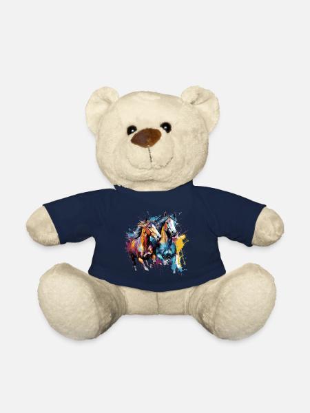 Cheval, chevaux - Nounours - bleu marine