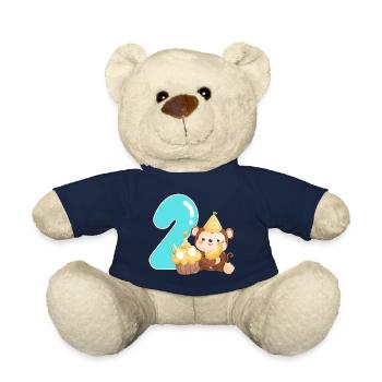 2ème anniversaire - Nounours - bleu marine - Devant