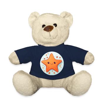 Kawaii Starfish - Mignon Animal Design - Nounours - bleu marine - Devant