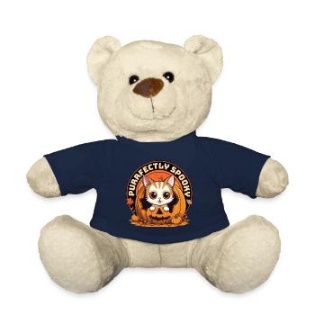Halloween Cat Pumpkin Costume Cute Cute Funny - Teddy Bear - french navy - Front