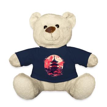 Enchanté dans le noir: Japan City - Nounours - bleu marine - Devant