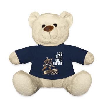 Bûcheron bûcheron bûcheron hache bûcheron drôle - Nounours - bleu marine - Devant