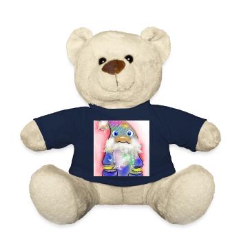 Bunter Weihnachtsmann mit Farbverlauf - Teddy - French Navy - Vorne