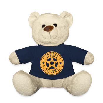Cowboy Pillows Southern Girl Texas Lady Funny - Teddy Bear - french navy - Front