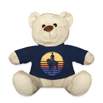 Sport Rétro Coucher de soleil Équestre - Nounours - bleu marine - Devant