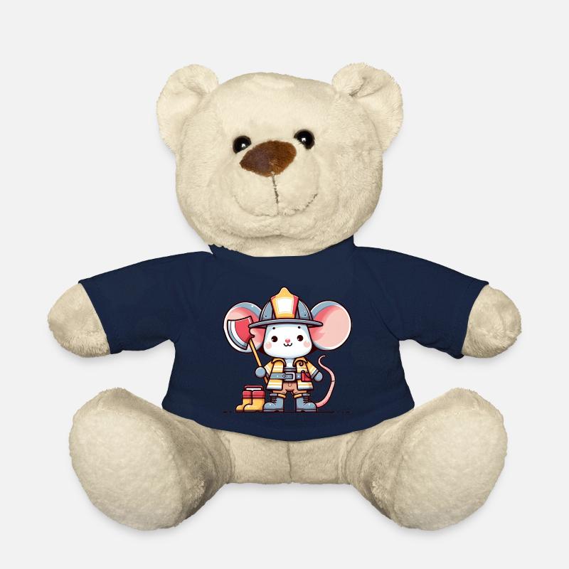 Cute Mouse Firefighter - Teddy - French Navy