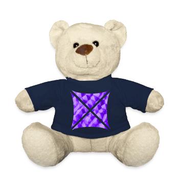 Abstraktes Polygon Design lila - Teddy - French Navy - Vorne