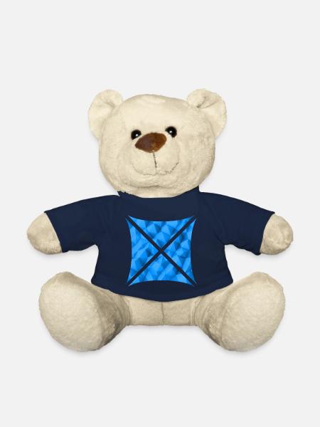Conception de polygone abstrait bleu - Nounours - bleu marine