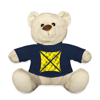 Conception de polygone abstrait jaune - Nounours - bleu marine - Devant