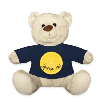 Squeeze Me | Lemon, funny sayings - Teddy Bear - french navy - Front