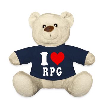 I Love RPG Heart Funny Witty - Teddy Bear - french navy - Front