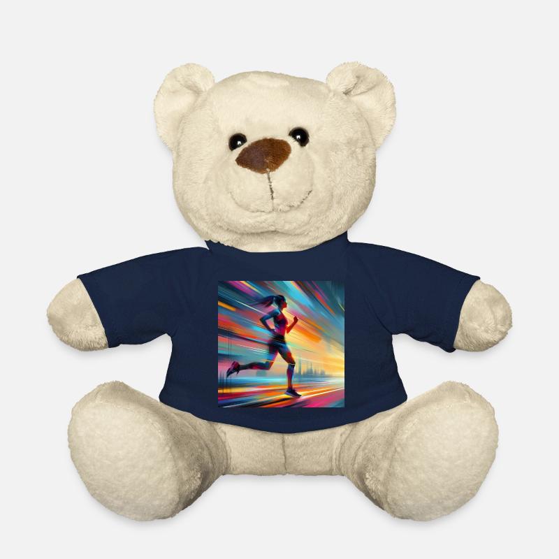 Femme de course 1 - Nounours - bleu marine