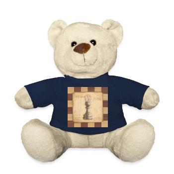 Schach König / Königin. Altmodischer vintage Stil. - Teddy - French Navy - Vorne