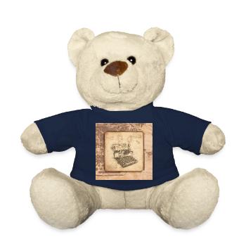 Art vintage pour les auteurs et les écrivains - Nounours - bleu marine - Devant