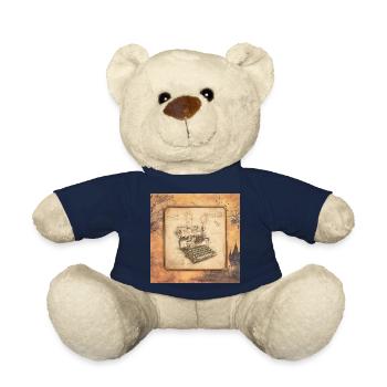 Art vintage pour les auteurs et les écrivains - Nounours - bleu marine - Devant