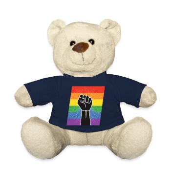 LGBTQ Rights Fist - Teddy - French Navy - Vorne