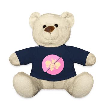 Pastellrosa Kontrastbiene - Teddy - French Navy - Vorne