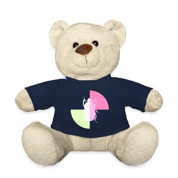 Duo Weiß Pastellrosa - Teddy - French Navy - Vorne