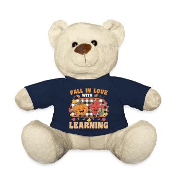 Fall In Love With Learning Autumn Pumpkin Teacher - Nounours - bleu marine - Devant