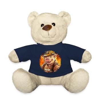 Cochon de pompiers - Nounours - bleu marine - Devant