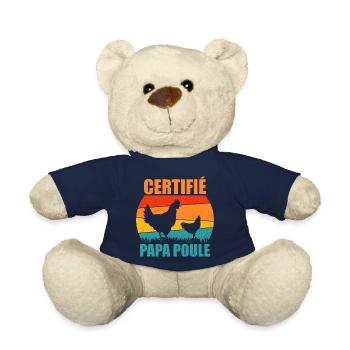 Best Dad | Certified Daddy Hen - Teddy Bear - french navy - Front