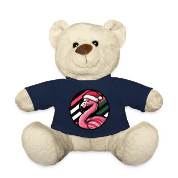 Flamingo Weihnachten Tier - Teddy - French Navy - Vorne