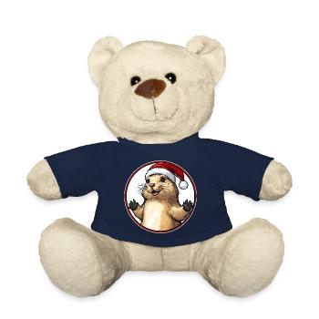 Santa Claus Groundhog - Teddy Bear - french navy - Front