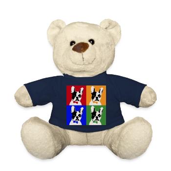 Französiche Bulldogge Kunst Motiv - Teddy - French Navy - Vorne
