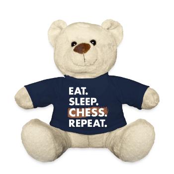 Chess Player Eat Sleep Chess - Teddy - French Navy - Vorne