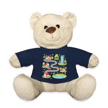 Vatertag mit Autos - Auto Spielmatte - Teddy - French Navy - Vorne