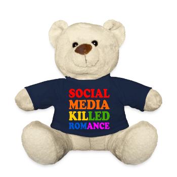 Social Media Killed Romance - Teddy Bear - french navy - Front