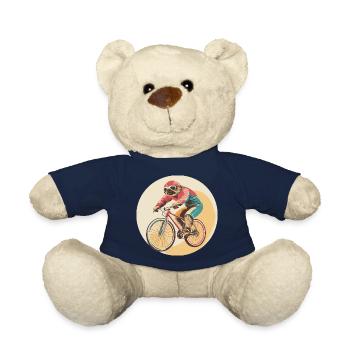 Sportliches Faultier – Lustiges Radfahrer-Design - Teddy - French Navy - Vorne