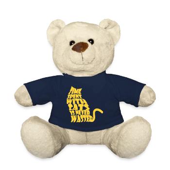 Cat Lover Time Spend With Cat - Teddy Bear - french navy - Front