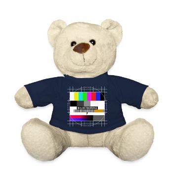 Röhrenfernseher Testbild - Bildstoerung - 80er - Teddy - French Navy - Vorne