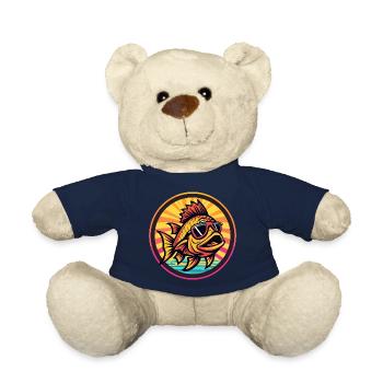 Piranha Fisch Comic - Teddy - French Navy - Vorne