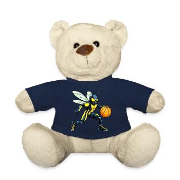 Wasps Basketball Player / Basketball Wasp - Teddy Bear - french navy - Front