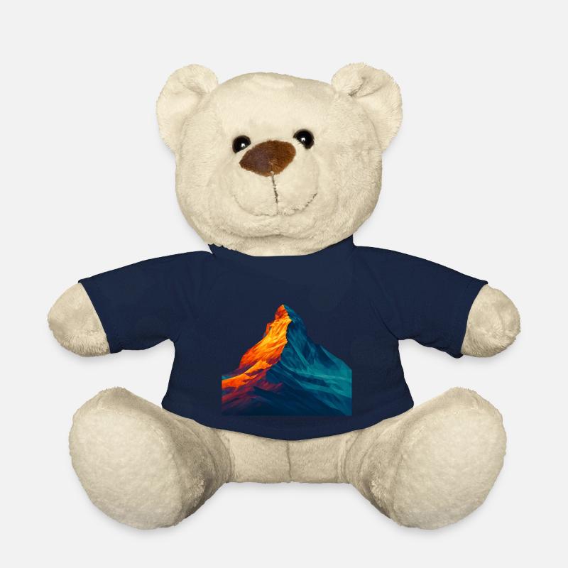 WPAP Stil - Matterhorn, Berg Schweiz - Teddy - French Navy