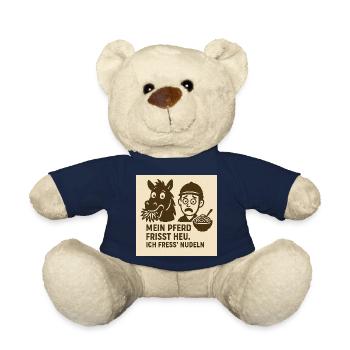 Pferd frisst Heu Nudeln - Teddy - French Navy - Vorne