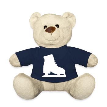 Ice skating figure skating figure skating figure skating skating - Teddy Bear - french navy - Front