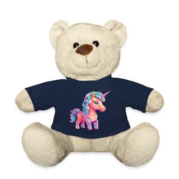 Unicorn Modern Polygon Design - Teddy - French Navy - Vorne