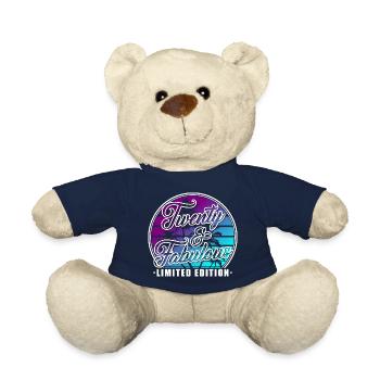 20 Geburtstag Geschenk Geburtstagsspruch 20 Jahre - Teddy - French Navy - Vorne