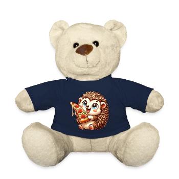 Mignon hérisson pizza amateur de bande dessinée italienne - Nounours - bleu marine - Devant
