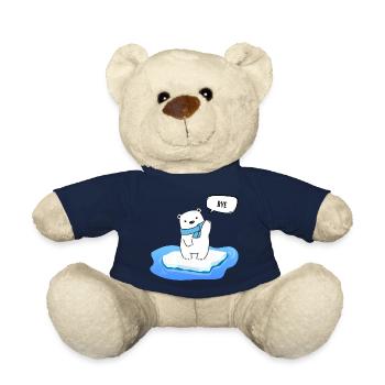 Kleiner Eisbär auf schmelzendem Eis - Bye - Teddy - French Navy - Vorne