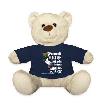 Frosch und Storch - Niemals Aufgeben - Spruch - Teddy - French Navy - Vorne