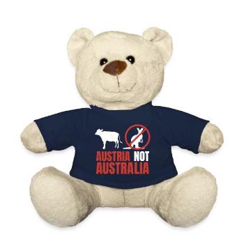 Austria Not Australia Kangaroos Funny Pun - Teddy - French Navy - Vorne