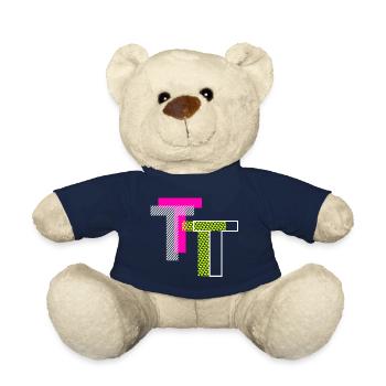 Lettre T - Nounours - bleu marine - Devant