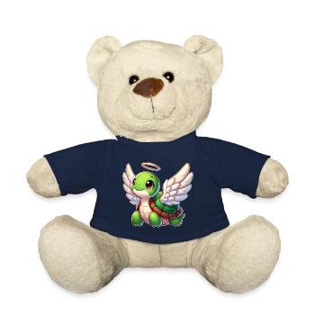 Tortue mignonne dessin animé ailes d’ange - Nounours - bleu marine - Devant