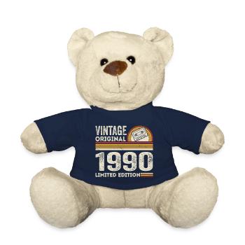 Vintage 1990's Cassette Tape 1990's - 35th Anniversary 1990's - Teddy Bear - french navy - Front